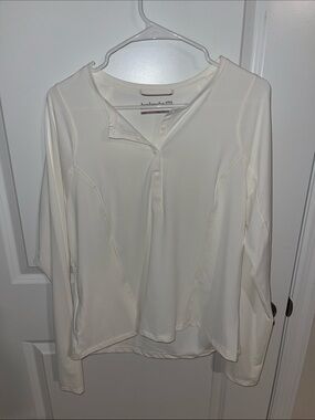Avalanche Cream Long-Sleeve Henley Top